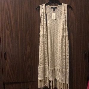 Chic Sweater-Cardigan from Forever 21,size M,cream